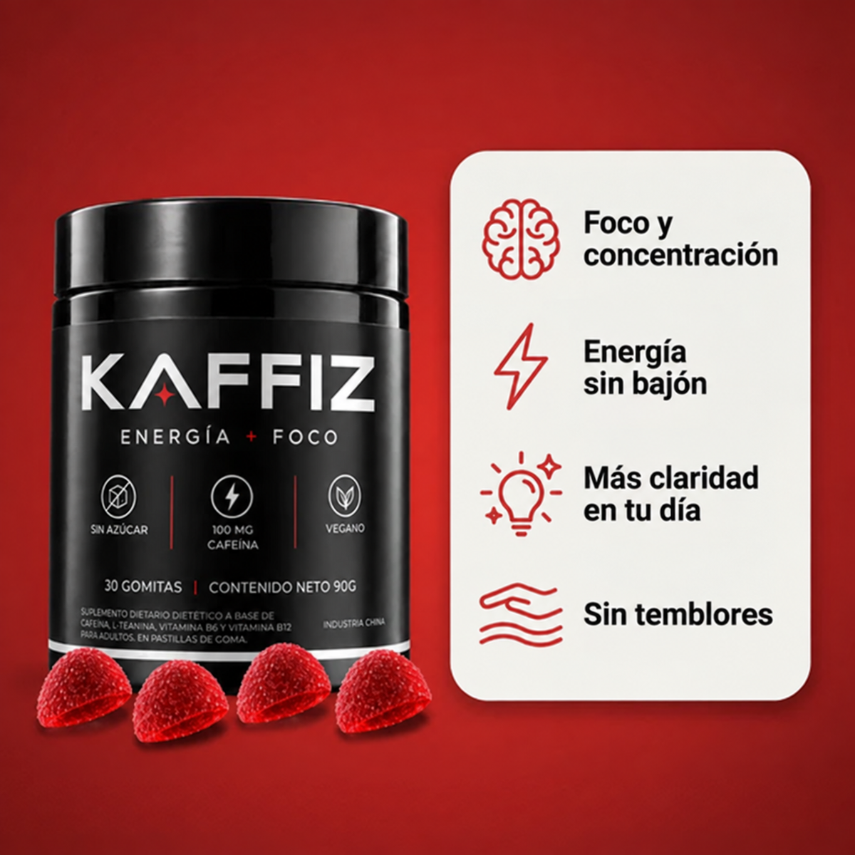 Gomitas de Cafeína | Atención + Foco