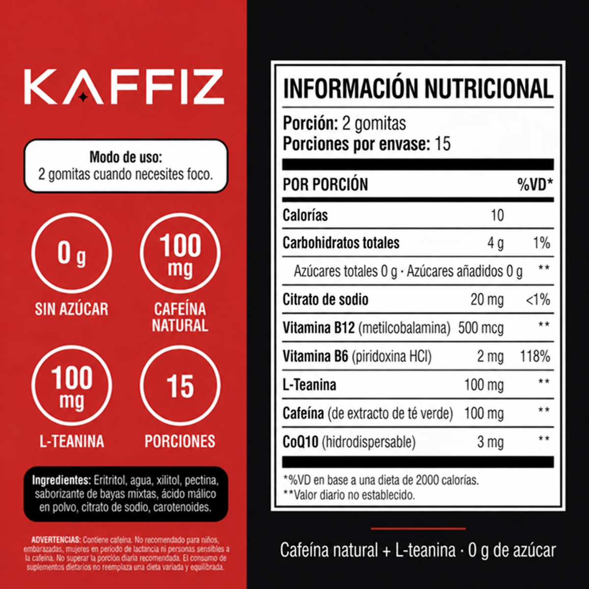 Gomitas de Cafeína | Atención + Foco