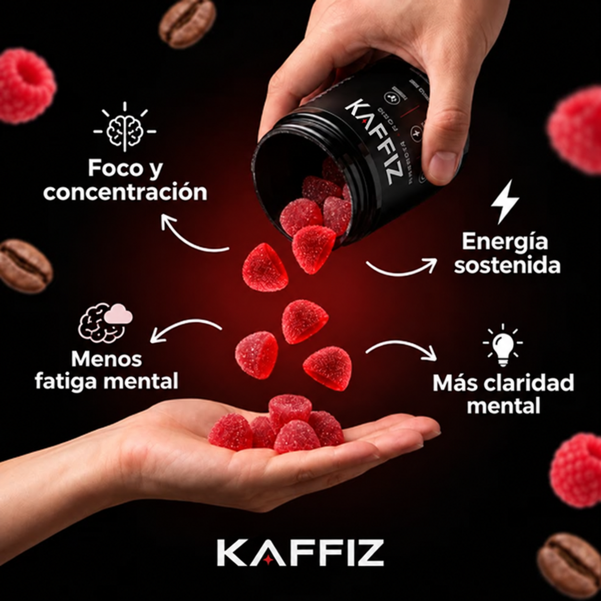 Gomitas de Cafeína | Atencion + Foco en cuestion de minutos